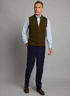 Quilted Thermatex Gilet – Olive