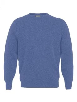 Lambswool Crew Neck Jumper - Sky Blue