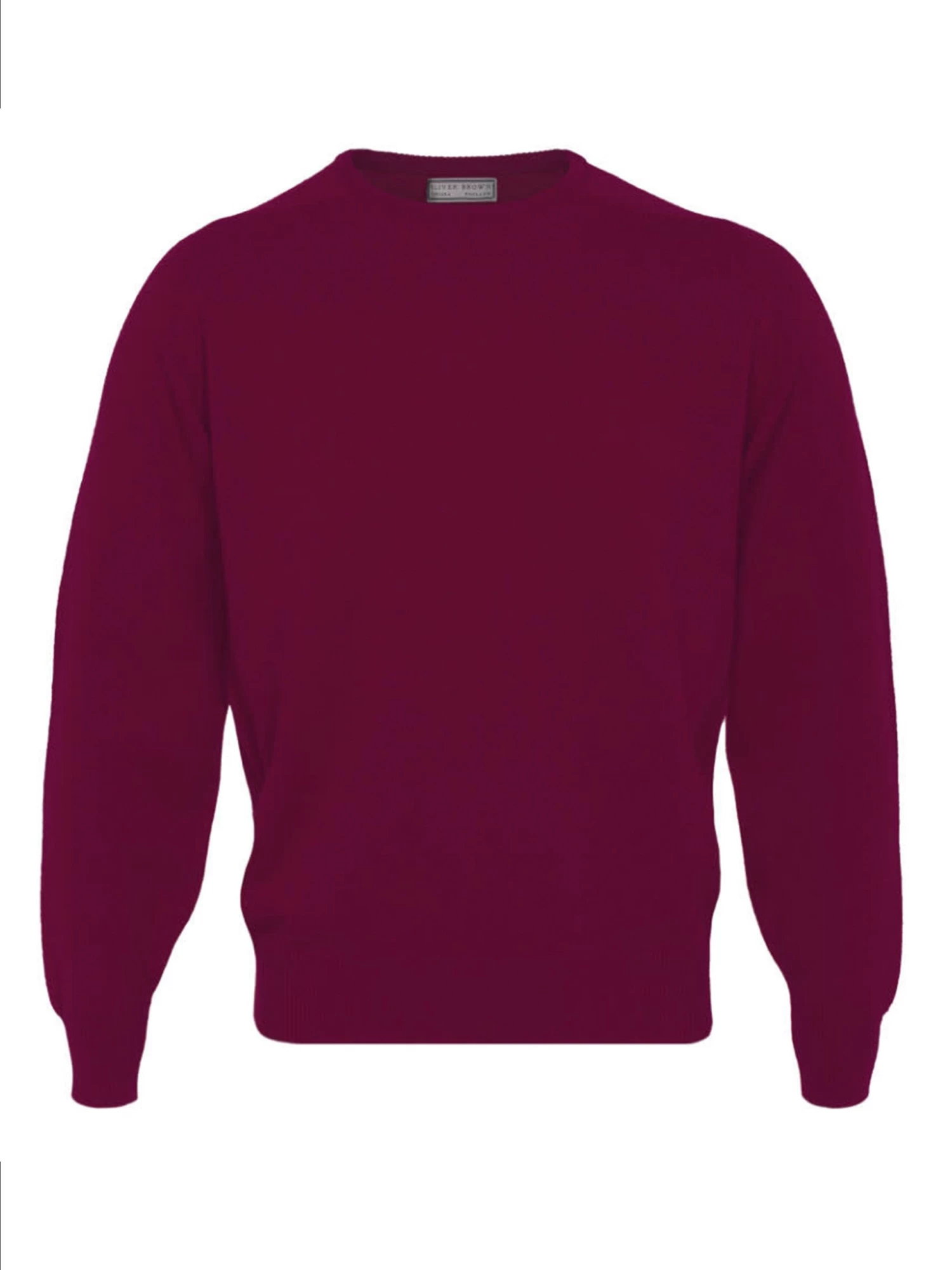 Lambswool Crew Neck Jumper - Bordeaux 3 Lambswool Crew Neck Jumper - Bordeaux