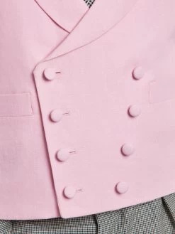 Double Breasted Linen Waistcoat - Pink -Clothing store 210225 oliverbrown25668 40849bf1 45fd 4513 8f3d f28b04840a53