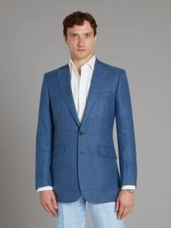 Eaton Jacket - Textured Aegean Blue