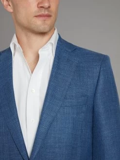 Eaton Jacket - Textured Aegean Blue -Clothing store 221027 OLIVERBROWN49281 1 aff33e7c e9ff 49af becb 15ffa5352bab