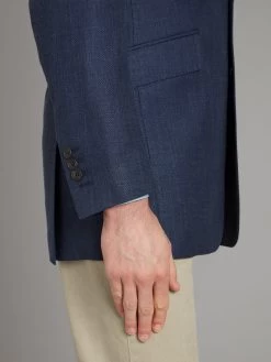 Eaton Jacket - Textured Sapphire Blue -Clothing store 221027 OLIVERBROWN49943 1 782b6393 8e82 44ff a896 817173ea1622