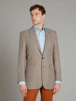 Eaton Jacket - Houndstooth Brown