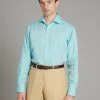Organic Linen Shirt - Turquoise -Clothing store 221027 OLIVERBROWN50397 1