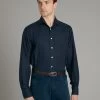 Regular Fit Shirt - Brushed Cotton Midnight -Clothing store 221027 OLIVERBROWN50494