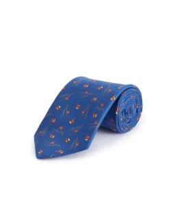 Silk Tie - Navy Saddle