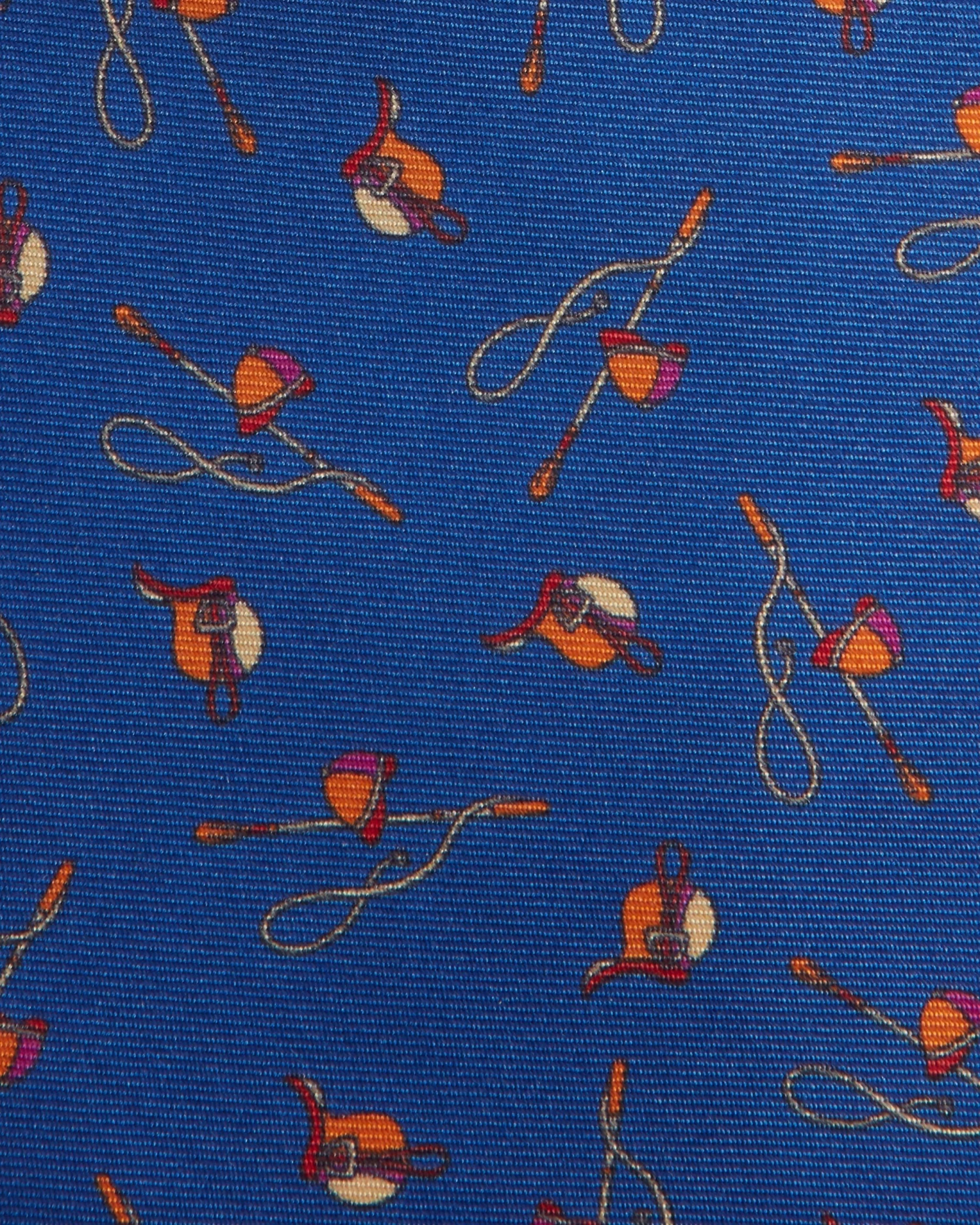 Silk Tie - Navy Saddle 4 Silk Tie - Navy Saddle - Image 2