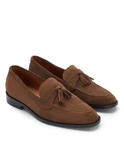 Oliver Brown Suede Tassel Loafers - Brown