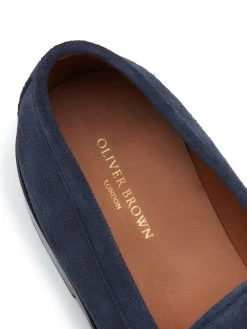Oliver Brown Suede Tassel Loafers - Navy -Clothing store 230327 OLIVERBROWN5204
