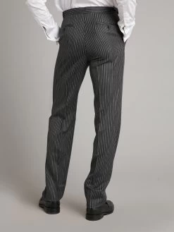 Pleated Luxury Morning Trousers - Black, Grey -Clothing store 230403 OliverBrown0184