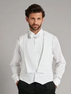 Marcella Waistcoat, Backed - White