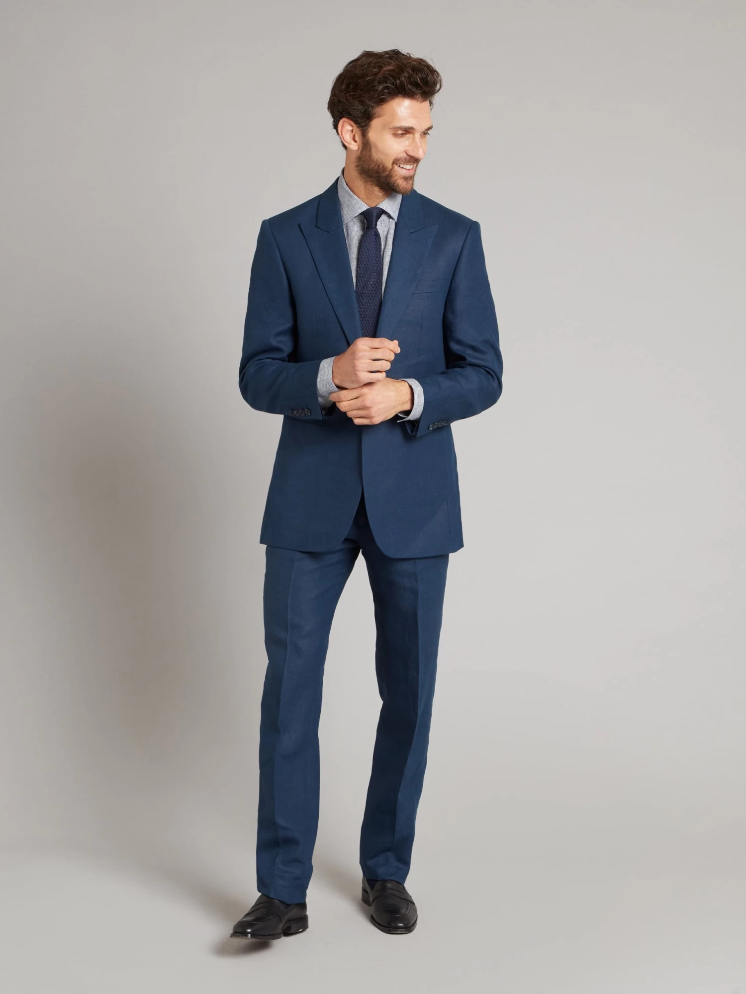 Carlyle Suit - Rich Blue Linen 3 Carlyle Suit - Rich Blue Linen