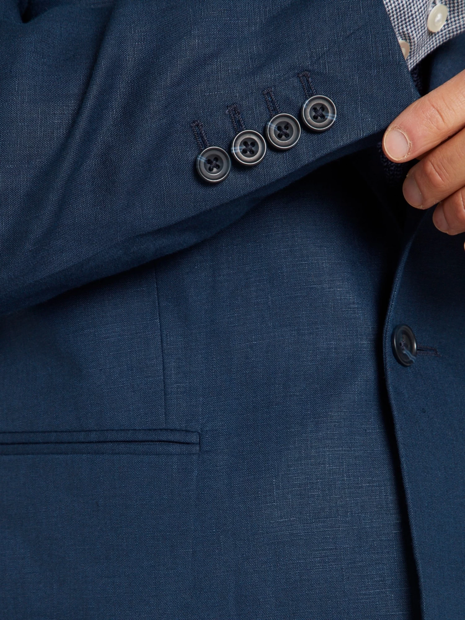 Carlyle Suit - Rich Blue Linen 6 Carlyle Suit - Rich Blue Linen - Image 4