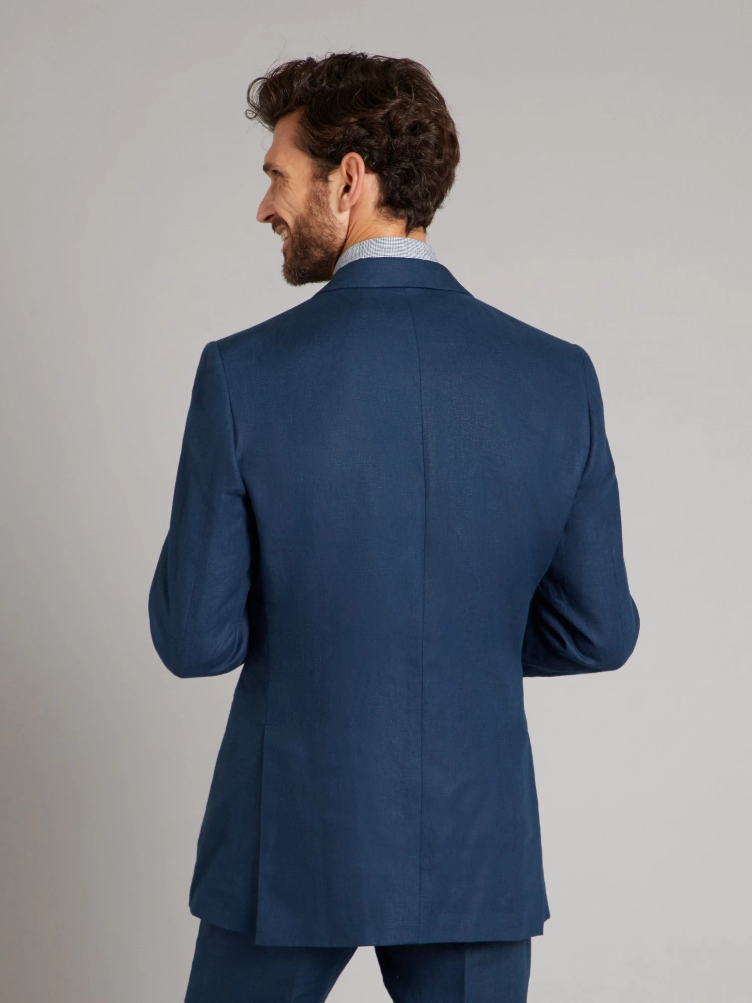 Carlyle Suit - Rich Blue Linen 7 Carlyle Suit - Rich Blue Linen - Image 5