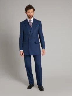 Clarence Suit - Royal Blue Birdseye