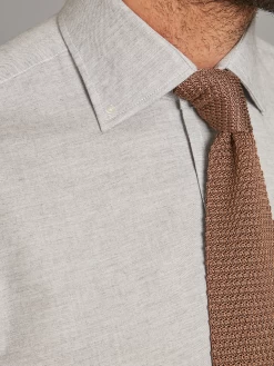 Button Down Shirt - Cotton Melange - Light Grey 7 Button Down Shirt - Cotton Melange - Light Grey -Clothing store 230731 OliverBrown1711