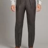 Pleated Trousers - Grey Flannel