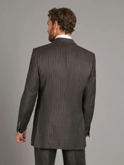 Carlyle Suit Chalk-Stripe Flannel - Charcoal -Clothing store 230731 OliverBrown1875
