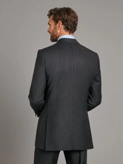 Carlyle Suit Chalk-Stripe Flannel - Navy -Clothing store 230731 OliverBrown2010