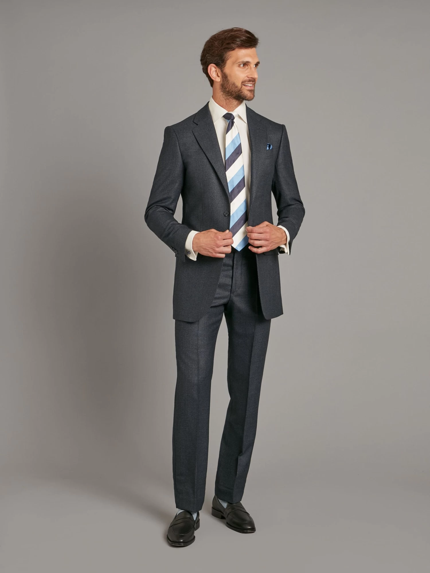 Astell Suit Prince Of Wales - Navy 3 Astell Suit Prince Of Wales - Navy