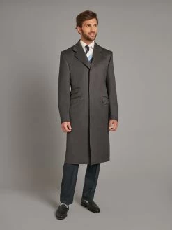Covert Coat, Covert Collar - Grey -Clothing store 230731 OliverBrown2186