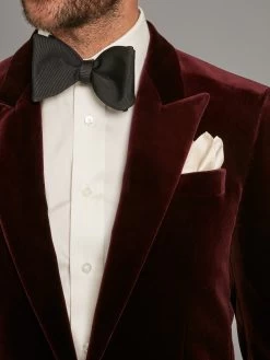 Carlyle Velvet Jacket - Vino -Clothing store 230731 OliverBrown2215