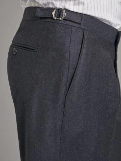 Pleated Suit Trousers - Navy Flannel -Clothing store 230731 OliverBrown2503 8d164f39 da4c 4d39 ae72 5298ee3cb495