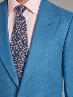 Carlyle Suit - Borage Blue Linen -Clothing store 230731 OliverBrown2640