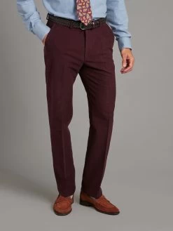 Luxury Moleskin Trousers - Wine