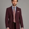 Luxury Eaton Jacket - Wine Moleskin -Clothing store 230731 OliverBrown2722