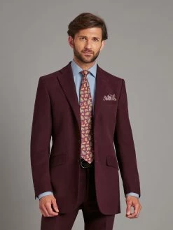 Luxury Eaton Jacket - Wine Moleskin
