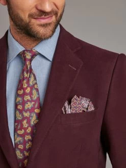 Luxury Eaton Jacket - Wine Moleskin -Clothing store 230731 OliverBrown2734