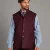 Reversible Gilet - Cherry & Wine Loden -Clothing store 230731 OliverBrown2760
