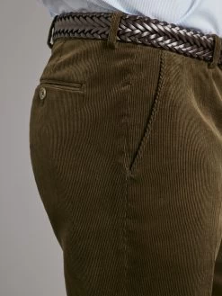 Needlecord Trousers - Dark Olive -Clothing store 230731 OliverBrown2840