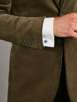 Eaton Needlecord Jacket - Dark Olive -Clothing store 230731 OliverBrown2861