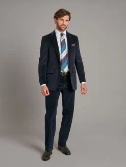 Eaton Needlecord Jacket - Navy -Clothing store 230731 OliverBrown2912