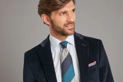 Eaton Needlecord Jacket - Navy -Clothing store 230731 OliverBrown2936