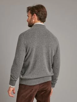 Button Down Cardigan With Collar - Derby Grey 9 Button Down Cardigan With Collar - Derby Grey -Clothing store 230731 OliverBrown3006