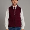 Quilted Thermatex Gilet - Burgundy -Clothing store 230731 OliverBrown3173
