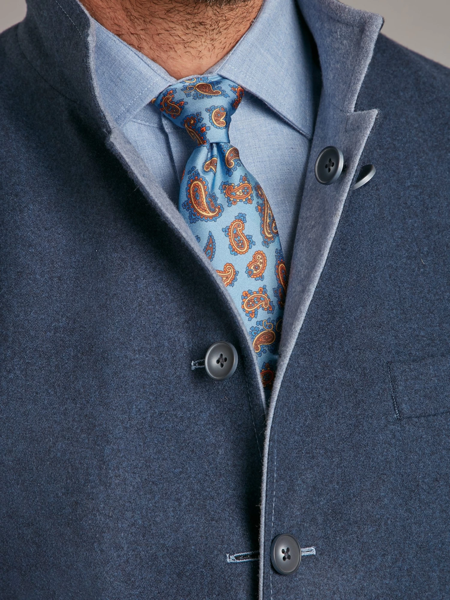 Reversible Gilet - Ink Blue & Denim Loden 4 Reversible Gilet - Ink Blue & Denim Loden - Image 2