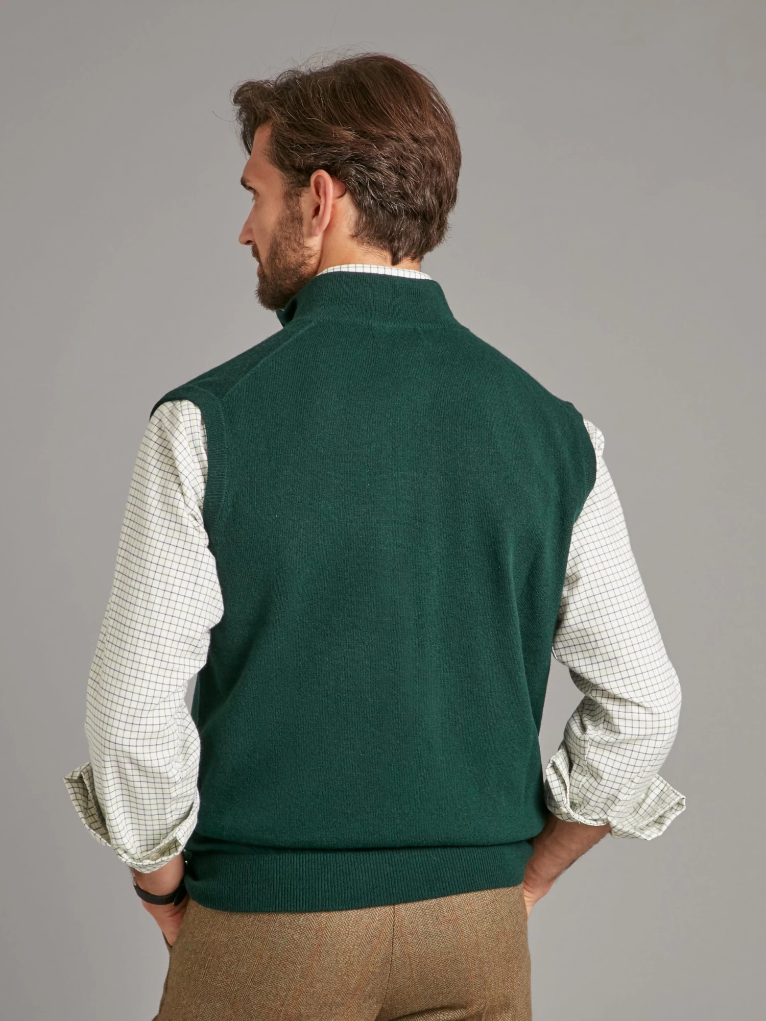 Portling Gilet - Tartan Green 5 Portling Gilet - Tartan Green - Image 3