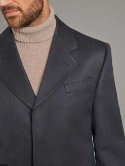 Covert Coat, Covert Collar - Navy -Clothing store 230731 OliverBrown3816