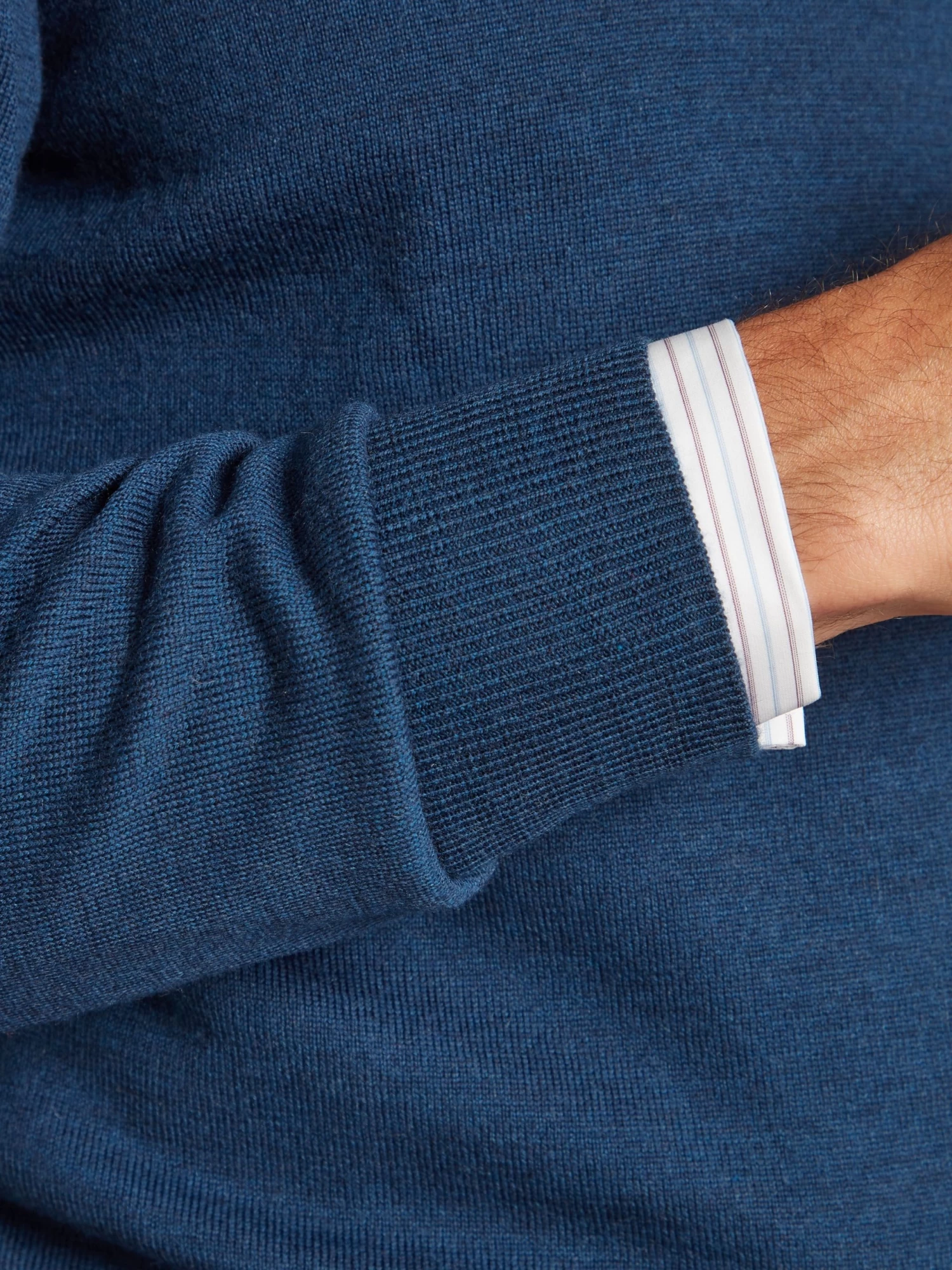 Merino Crew Neck Jumper - Indigo 6 Merino Crew Neck Jumper - Indigo - Image 4