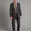 Lightweight Eaton Suit - Plain Grey -Clothing store 230823 OliverBrown Model3224