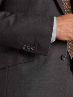 Lightweight Eaton Suit - Plain Grey -Clothing store 230823 OliverBrown Model3248