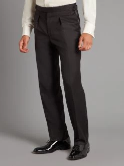 Luxury Carlyle Dinner Suit Loro Piana - Black -Clothing store 230823 OliverBrown Model3368