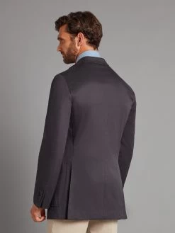 Unstructured Cotton Jacket - Navy -Clothing store 230823 OliverBrown Model3463