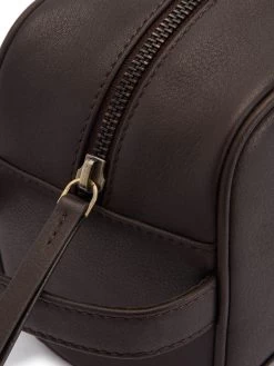 Leather Wash Bag - Brown -Clothing store 230928 OliverBrown1638