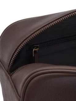 Leather Wash Bag - Brown -Clothing store 230928 OliverBrown1639